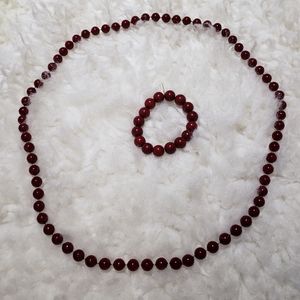Rusty Red Necklace & Bracelet bundle
